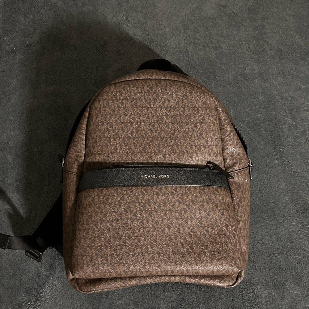 Michael Kors Greyson Monogram Backpack - Brown and Black